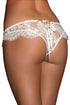 Sexy White Ribbon Lace Up Bridal Lace Thong